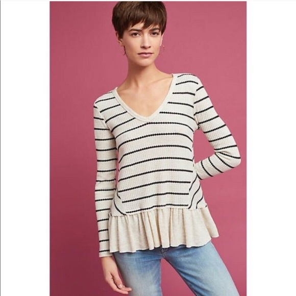 Anthropologie Tops - Eri + Ali Anthropologie Waffle Knit Top